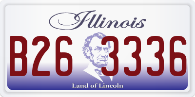 IL license plate B263336