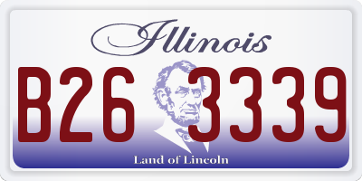 IL license plate B263339