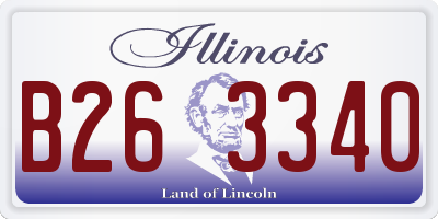 IL license plate B263340