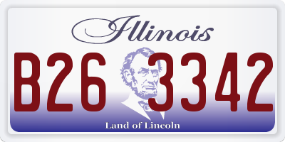 IL license plate B263342