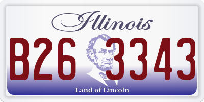 IL license plate B263343