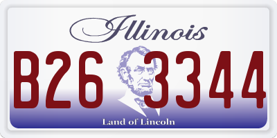 IL license plate B263344