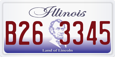 IL license plate B263345