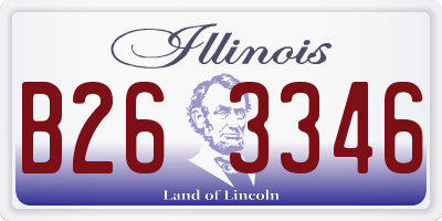 IL license plate B263346