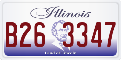IL license plate B263347