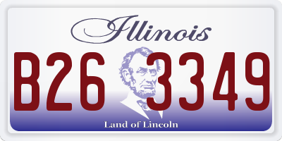 IL license plate B263349