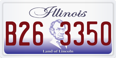 IL license plate B263350