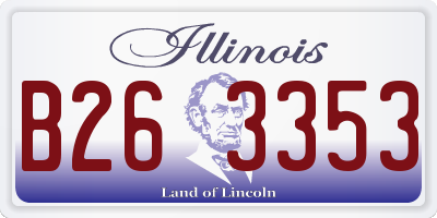 IL license plate B263353