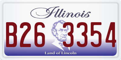 IL license plate B263354
