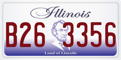 IL license plate B263356