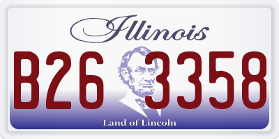 IL license plate B263358