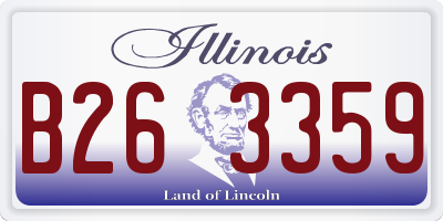 IL license plate B263359