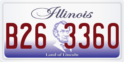 IL license plate B263360