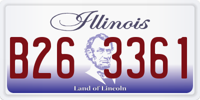 IL license plate B263361