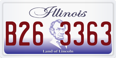 IL license plate B263363