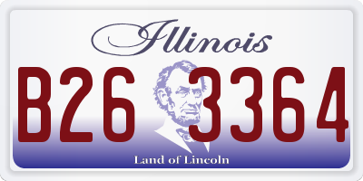 IL license plate B263364