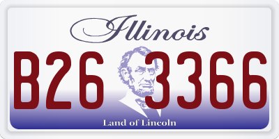 IL license plate B263366