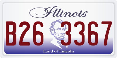 IL license plate B263367