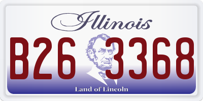 IL license plate B263368