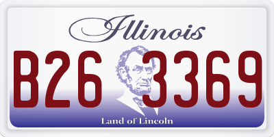 IL license plate B263369