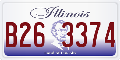 IL license plate B263374