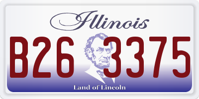 IL license plate B263375