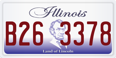 IL license plate B263378