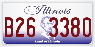 IL license plate B263380