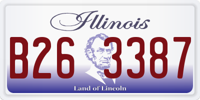 IL license plate B263387