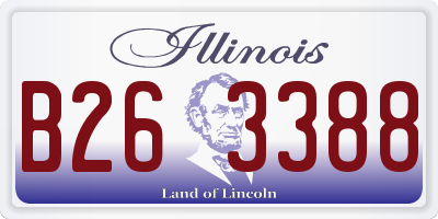 IL license plate B263388
