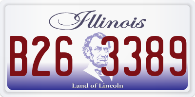IL license plate B263389