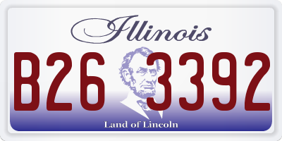 IL license plate B263392
