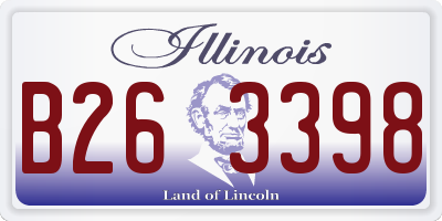 IL license plate B263398
