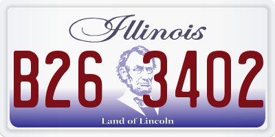 IL license plate B263402