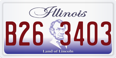 IL license plate B263403