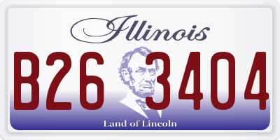 IL license plate B263404