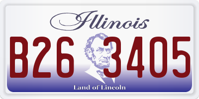 IL license plate B263405