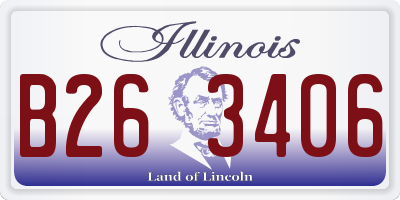 IL license plate B263406