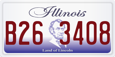 IL license plate B263408