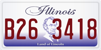 IL license plate B263418