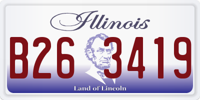 IL license plate B263419