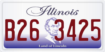 IL license plate B263425