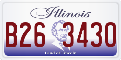 IL license plate B263430