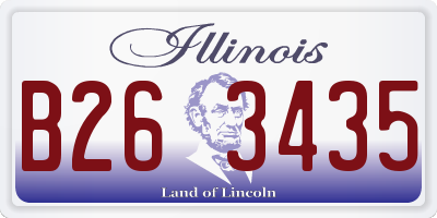 IL license plate B263435