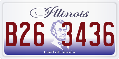 IL license plate B263436