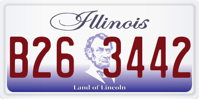 IL license plate B263442