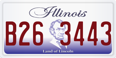 IL license plate B263443