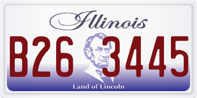IL license plate B263445