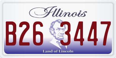 IL license plate B263447