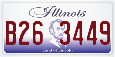 IL license plate B263449